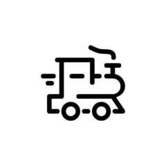 Steam Train Monoline Icon Logo for Graphic Design