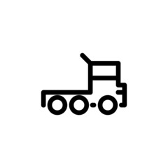Low Bed Truck Monoline Icon Logo for Graphic Design