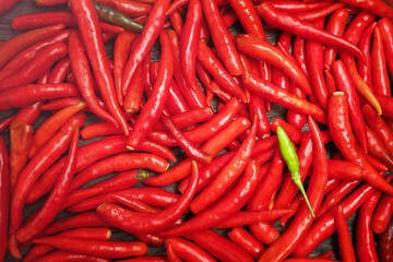 Red spicy peppers  background