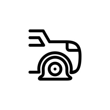 recommend clip art: Flat Tire Monoline Icon Logo for Graphic Design