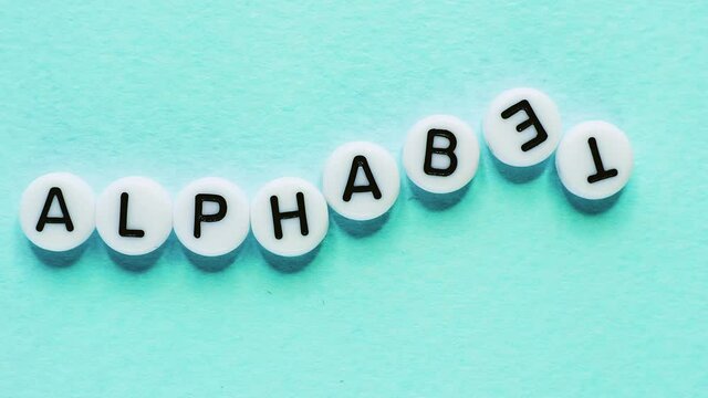 alphabet word abc text education gif cubes letters