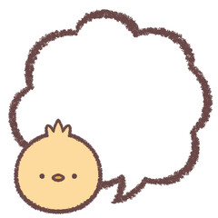 ヒヨコとフキダシ © kino