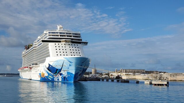 Norwegian Escape Cruise Ship In Port In Bermuda 