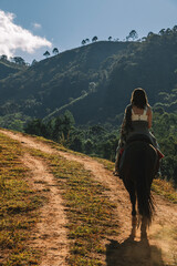 hiker in the mountains