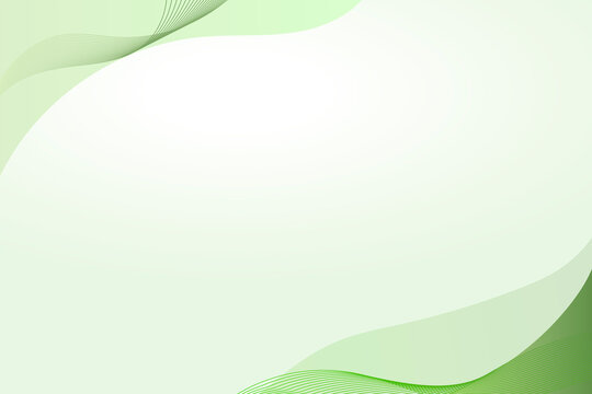 Green Curve Frame Template Vector