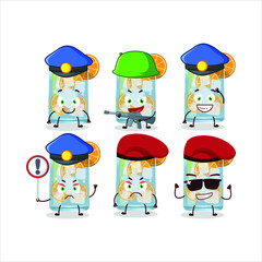 A dedicated Police officer of caipirinha mascot design style. Vector illustration