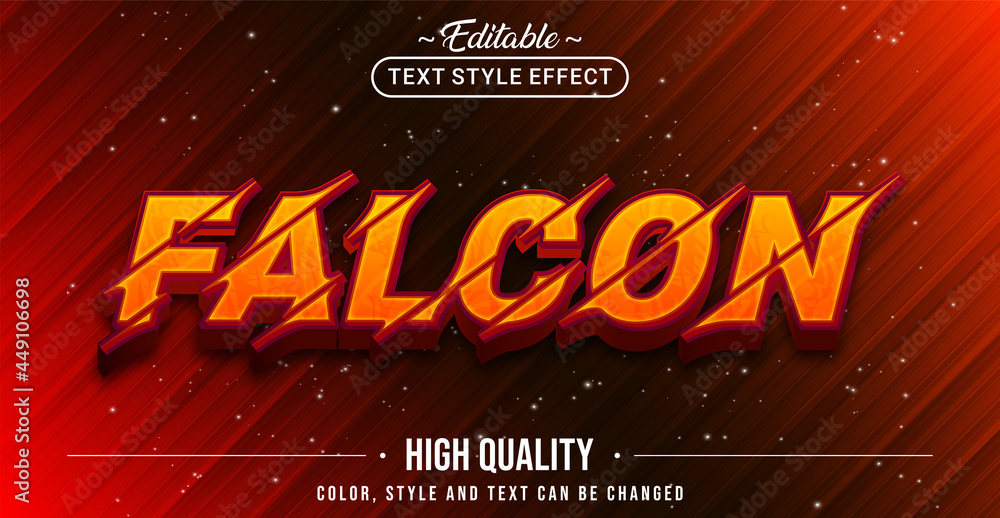 Poster Editable text style effect - Falcon text style theme.