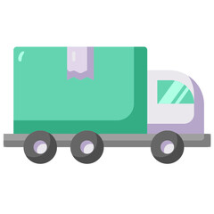 Fototapeta premium delivery truck flat icon