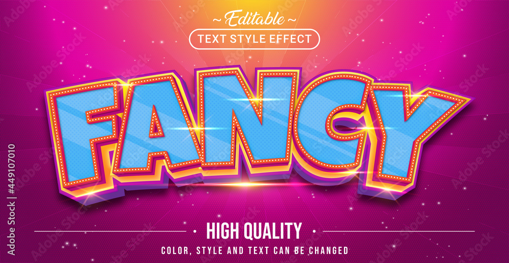Poster Editable text style effect - Fancy text style theme.