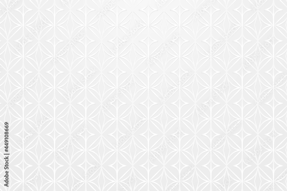 Poster seamless white round geometric patterned background design resource vector