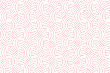 Obraz premium Seamless pink interlaced rounded arc patterned background design resource vector
