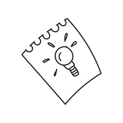 Business doodle icon. Hand drawn sketch. Coloring page. Vector illustration isolated on white background.