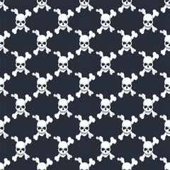 Skull seamless pattern. Trendy background. Vector illustration. For design , fabric, wrapping paper.