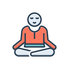 Color illustration icon for peace 