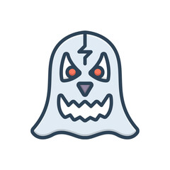 Color illustration icon for terrible 