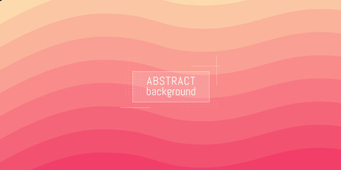 Abstract vector background. Beautiful waves. Orange red gradient.