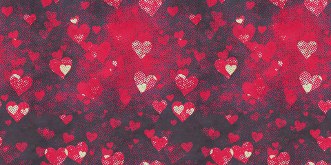 hearts raster background pattern