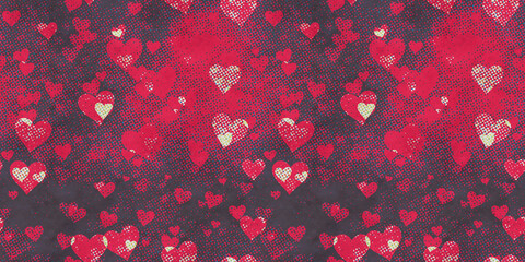 hearts raster background pattern