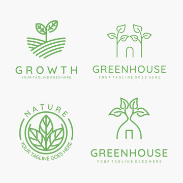 Set of nature logo vector illustration design