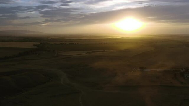 Beautiful Sunset is a stock footage of stunning sunset footage. Beautiful landscape. Aerial video filming. 