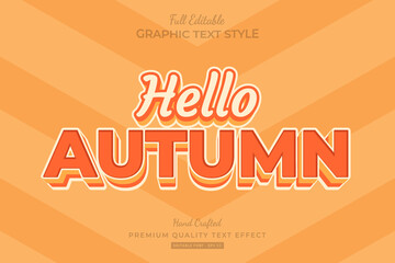 Hello Autumn Editable Premium Text Effect Font Style