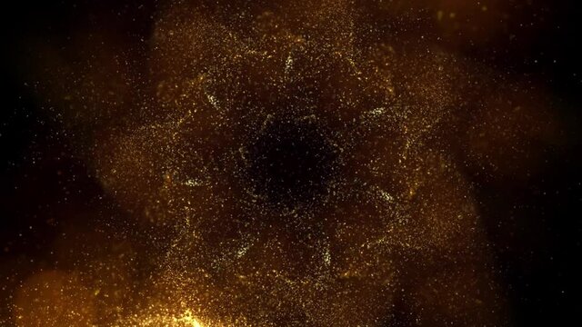 beautiful animation of multi colored flying flickering particles scattered on a black background 4k 1000fps	