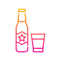 Soft drink vector gradient icon style illustration. EPS 10 File