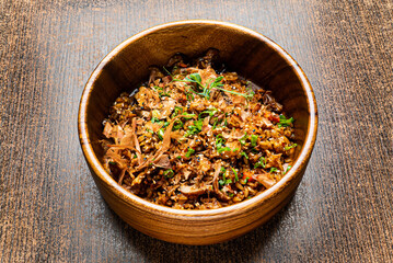 rice with mushrooms and herbs