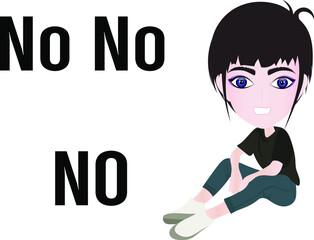 Cartoon Text Sticker Vector Illustration