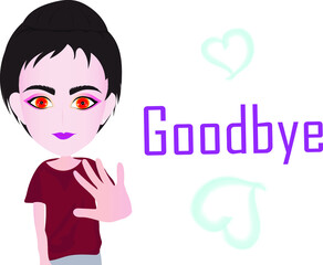 Cartoon Text Sticker Vector Illustration