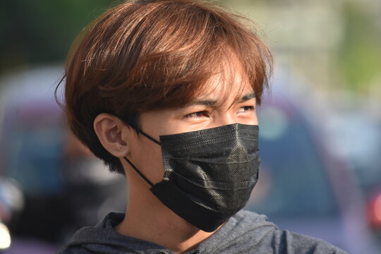 a man wearing face mask
