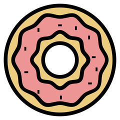 donut line icon