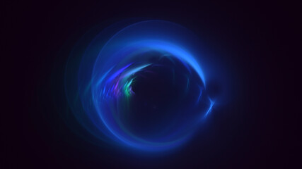 3D rendering abstract multicolor fractal light background