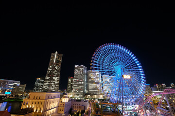 神奈川県横浜市みなとみらいの夜景