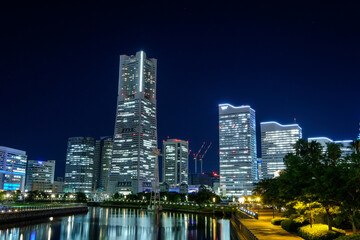 Fototapeta na wymiar 神奈川県横浜市みなとみらいの夜景