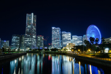 神奈川県横浜市みなとみらいの夜景