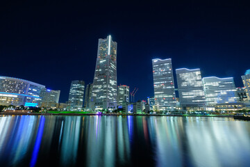Fototapeta na wymiar 神奈川県横浜市みなとみらいの夜景