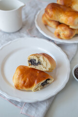 Traditional crescent rolls with poppy seeds