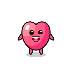 illustration of an heart symbol character with awkward poses