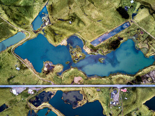 aerial view of a lake