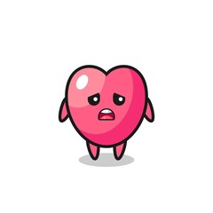 disappointed expression of the heart symbol cartoon