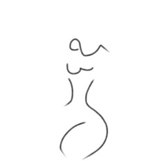 silhouette of a woman line art design