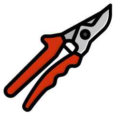 secateurs line icon
