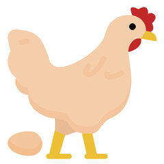 poultry flat icon