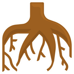 root flat icon