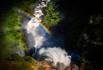 waterfall in the jungle