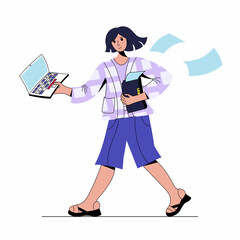 Business woman.Woman prioritize things to do. Do the most important things first. © EKATERINA