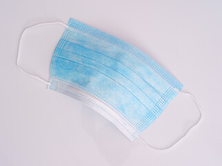 Surgical medical mask on white background