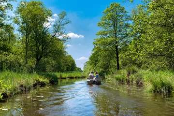 Deurstickers Nature reserve Weerribben-de Wieden, Overijssel Province, The Netherlands © Holland-PhotostockNL