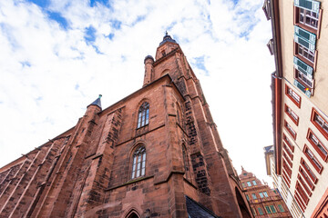 Fototapeta na wymiar Church of the Holy Spirit Heidelberg (Heiliggeistkirche) in Heidelberg town, Germany.
